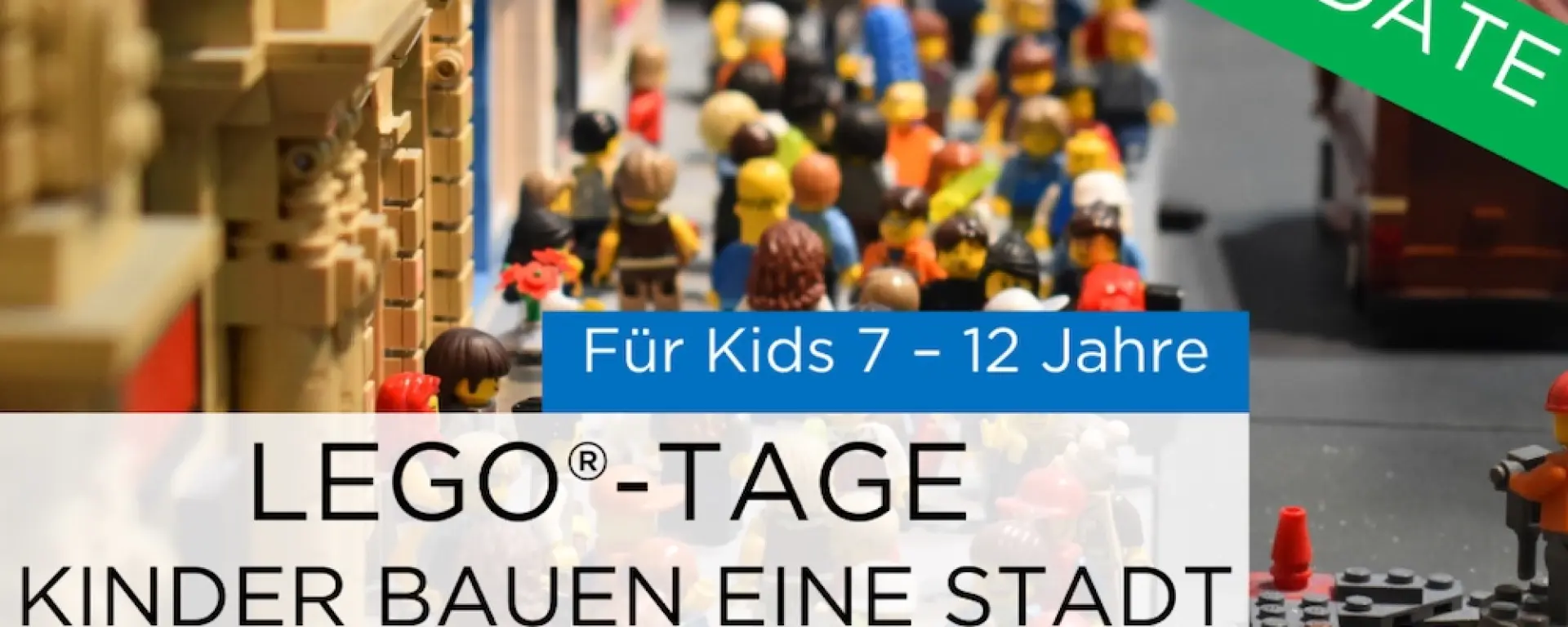 Ankündigung der LEGO-Tage für Kinder vom 8. bis 10. Mai 2026, veranstaltet von den Baptisten Göttingen.